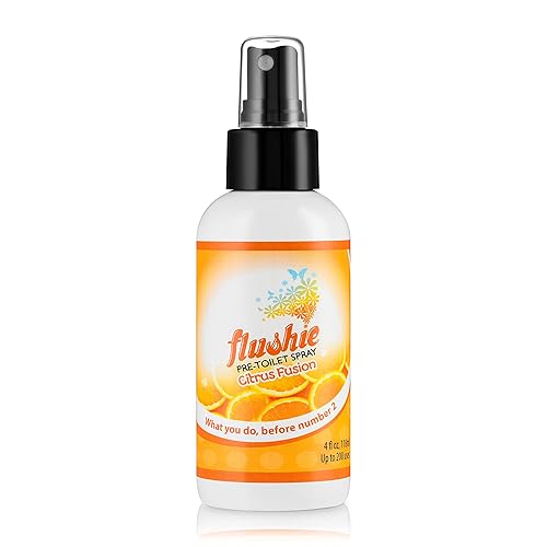 Flushie Pre-Toilet Spray Travel Size Toiletries Bathroom Spray Citrus 1 Pack 4oz