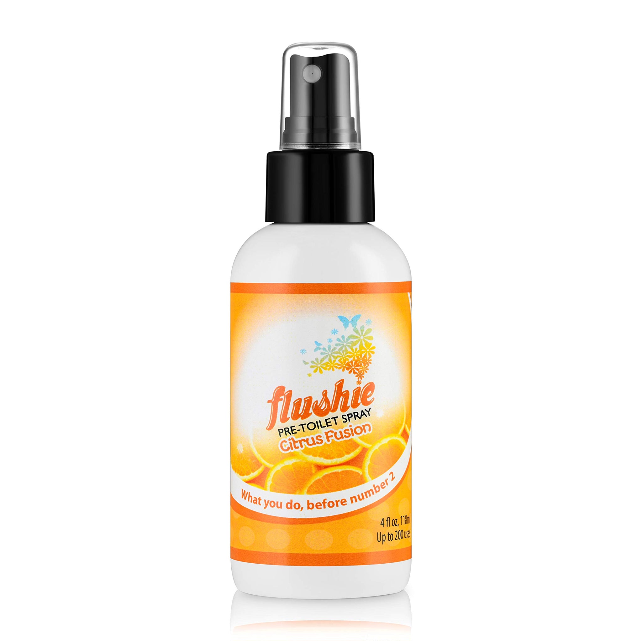 Flushie Pre-Toilet Spray Travel Size Toiletries Bathroom Spray Citrus 1 Pack 4oz