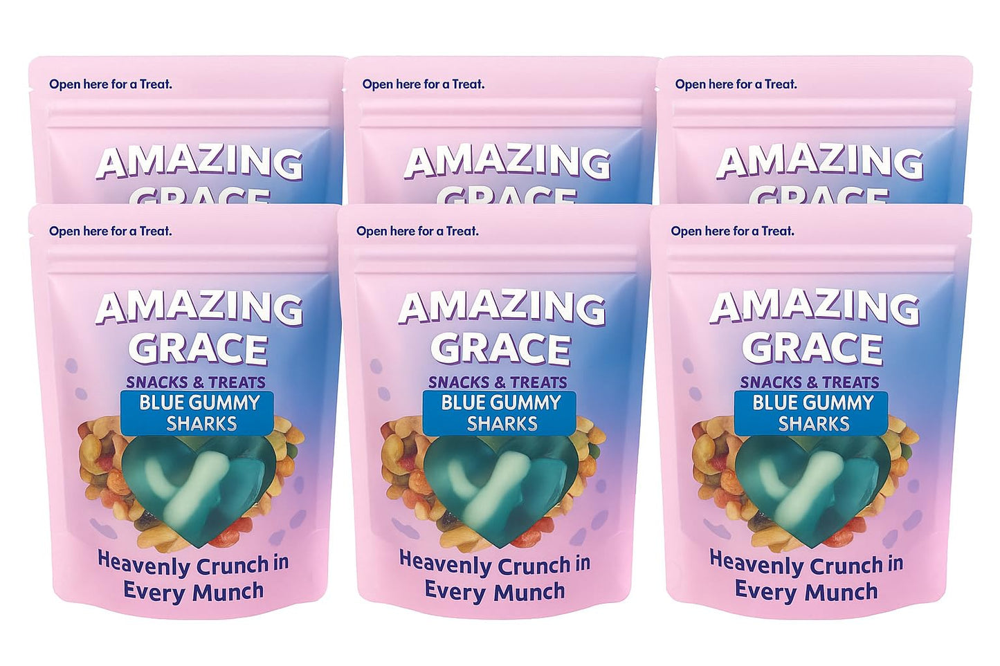 Blue and White Gummy Sharks