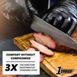 1st Choice Nitrile Gloves Disposable Latex-Free, Black, 5 Mil for Cooking, Cleaning, Auto, Food Prep, Medium, Box of 100