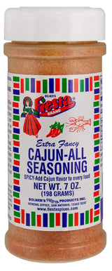 Bolner's Fiesta Brand Cajun All Purpose Seasoning, 7 Ounce Shaker (No MSG Blend)