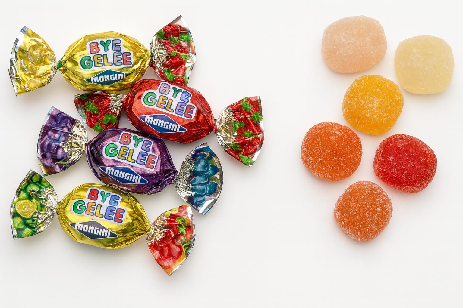 Mangini, Italian Mini Fruit Jelly Candy (Bye Gele) 150g Bag (5 pcs)