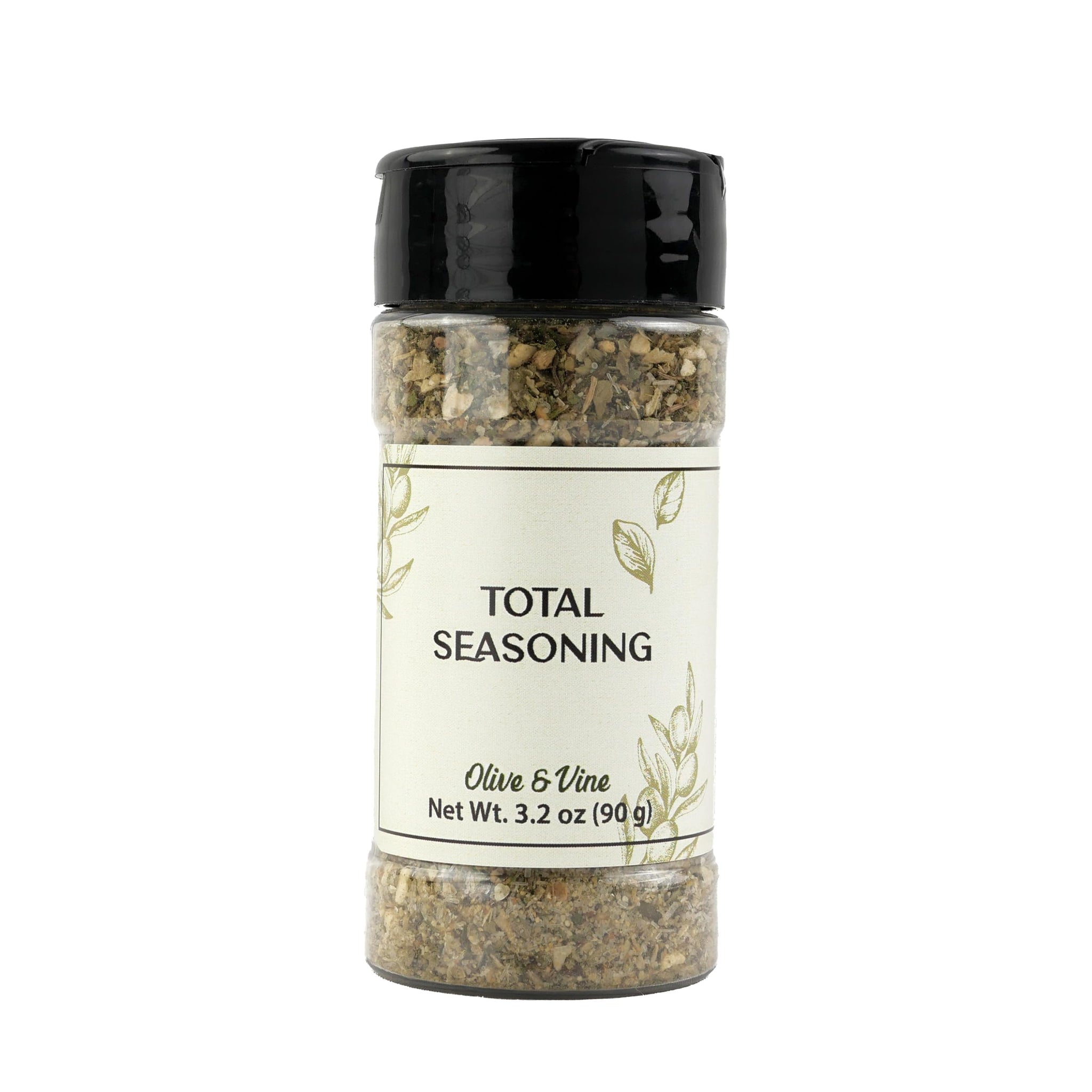 Olive & Vine Total Seasoning, Balanced Flavor, For Grilling & Roasting, Rich Tradition, Authentic Taste, For Global Recipes (3.2 Ounce)