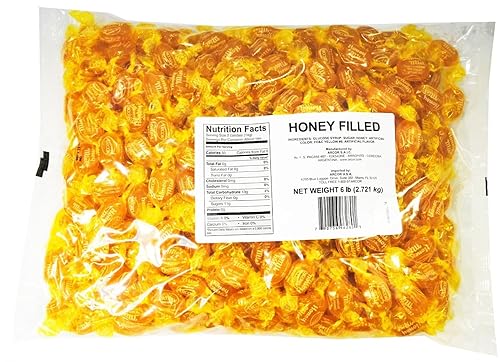6 LB Arcor Honey Filled Hard Candy by Nuts To You | Filled with Real Honey | Bulk Candy Assortment Individually Wrapped (6 Pound)
