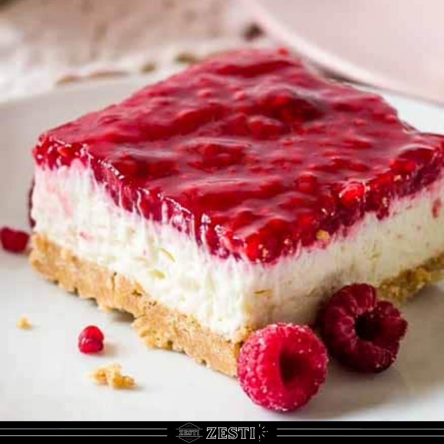 ZESTI Red Raspberry Pie & Pastry Filling, 2 lb Tube with Spatula Knife - No Soak, for Pies, Pastries, Cakes, & Bakeries