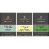 Taylors of Harrogate Green Tea Variety Pack, Individually Wrapped Bags, Jasmine, Lemon, Mint 20 Count (Pack of 3), Caffeinated, Enjoy Hot or Iced, 60