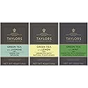 Taylors of Harrogate Green Tea Variety Pack, Individually Wrapped Bags, Jasmine, Lemon, Mint 20 Count (Pack of 3), Caffeinated, Enjoy Hot or Iced, 60