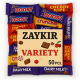 Cadbary Chocolate Bars Bulky Bag Candy for Parties & Gifts (Variety Mix - 50Pc)
