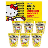 Hello Kitty Vegan Ramen Noodle Cup | 6 Pack Chicken Flavor | Premium Microwaveable Ramen Soup Mix, Asian Snacks