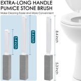 12 Pack Pumice Stone Toilet Bowl Cleaner with Extra Long Handle, Pumice Stone for Toilet Cleaning Toilet Stain Remover Heavy Duty Pumice Toilet