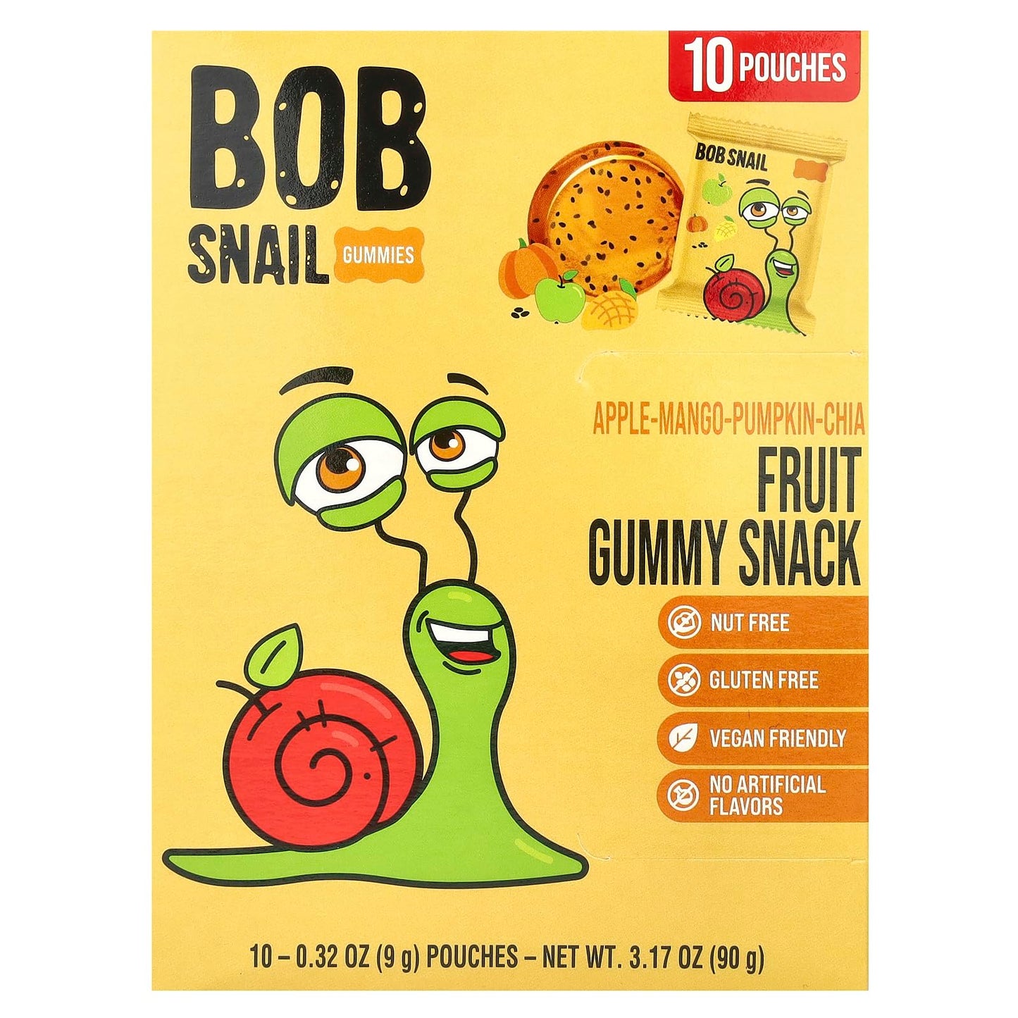 Bob Snail Apple Mango Pumpkin Chia Fruit Jelly, 90 GR