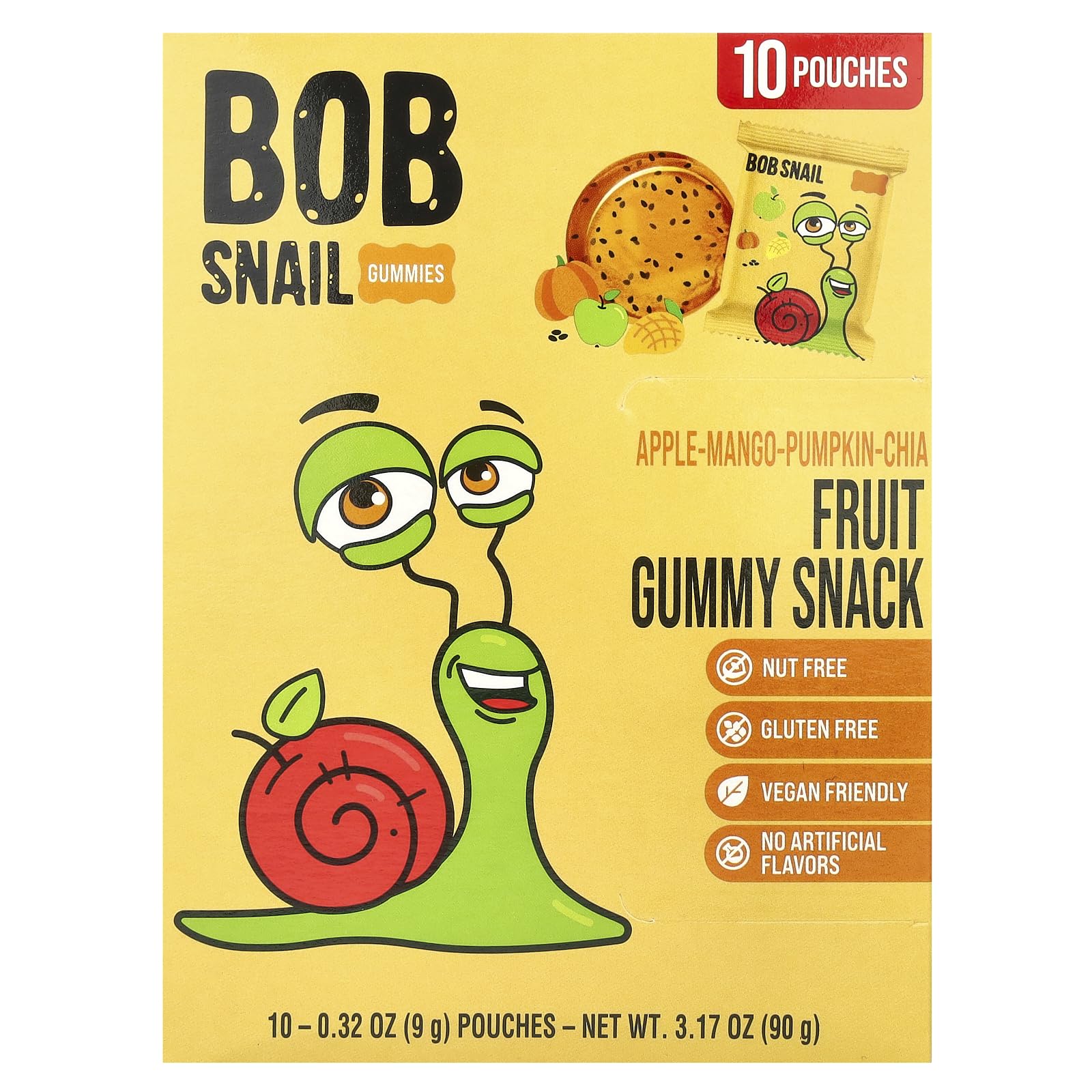 Bob Snail Apple Mango Pumpkin Chia Fruit Jelly, 90 GR