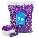 Dark Mildly Sweet Chocolate Pieces, Bulk Full Size, 5 Pound Bag