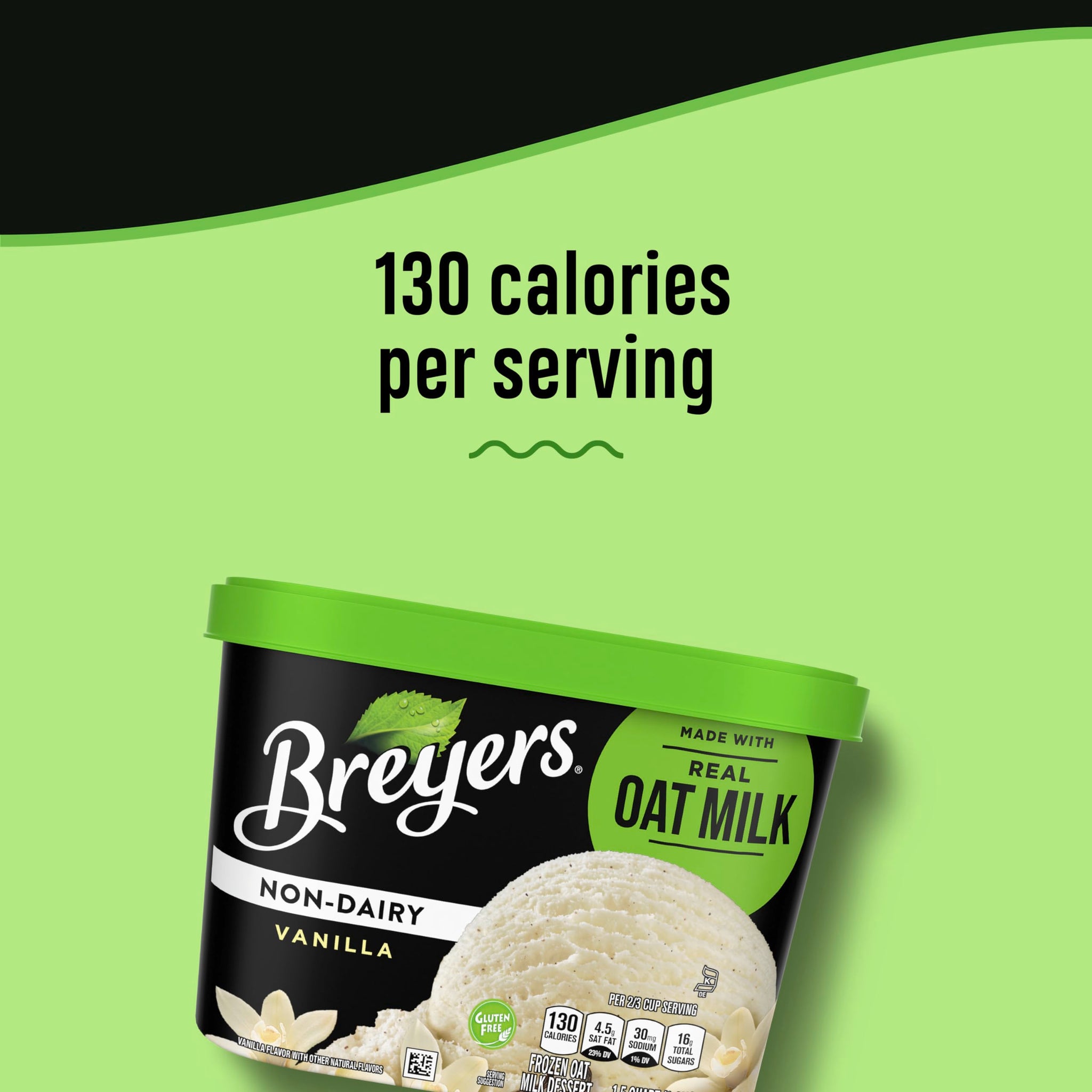 Breyers Non-Dairy For a Delicious Dairy-Free Frozen Treat Vanilla Made With Real Oat Milk 48 oz