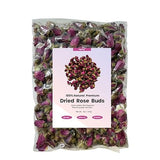 8 oz/226 g-Dried Rose Petals & Dried Rose Buds - Natural & Edible Grade | For use in herbal teas,rose water,decorations,soaps,candles