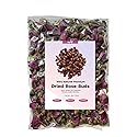 8 oz/226 g-Dried Rose Petals & Dried Rose Buds - Natural & Edible Grade | For use in herbal teas,rose water,decorations,soaps,candles