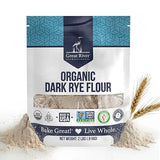 Great River Milling Organic Dark Rye Flour | Whole Grain, Non-GMO, Kosher, Unbromated | Earthy Flavor for Rye Bread, Sourdough Starter, Bagels