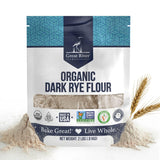 Great River Milling Organic Dark Rye Flour | Whole Grain, Non-GMO, Kosher, Unbromated | Earthy Flavor for Rye Bread, Sourdough Starter, Bagels