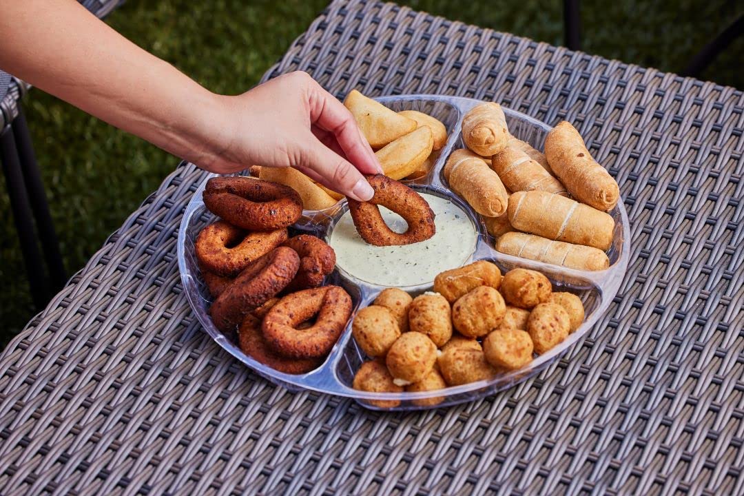 DELE FOOD Mandocas, Four Bags 96 oz - Frozen Plantain and Cornmeal Rings Made with a Traditional Venezuelan Recipe - Pre Cooked and Ready to Heat in
