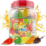 Apexy Jelly Fruit Candy - Assorted Fruit Flavors, Halloween Treat Juicy Chewy Gel Snacks, Kids & Adults Party Favors, Fun Treats for Goodie Bags