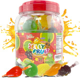 Apexy Jelly Fruit Candy - Assorted Fruit Flavors, Halloween Treat Juicy Chewy Gel Snacks, Kids & Adults Party Favors, Fun Treats for Goodie Bags
