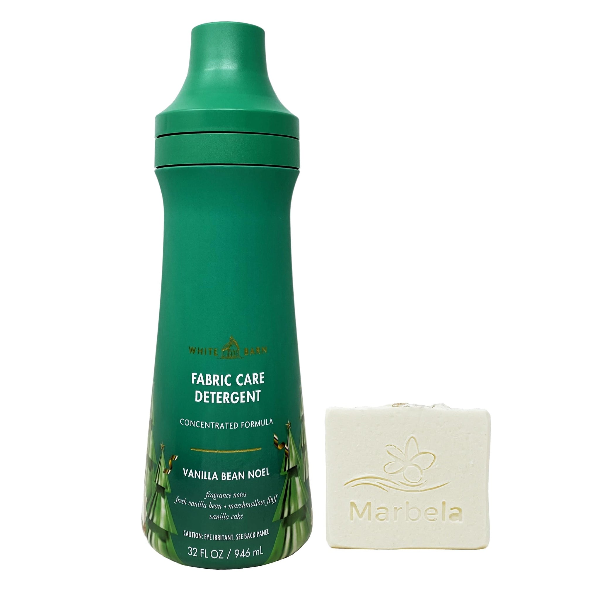 Bath & Body Works Vanilla Bean Noel Fabric Care Detergent with a Natural Oats Bar Soap