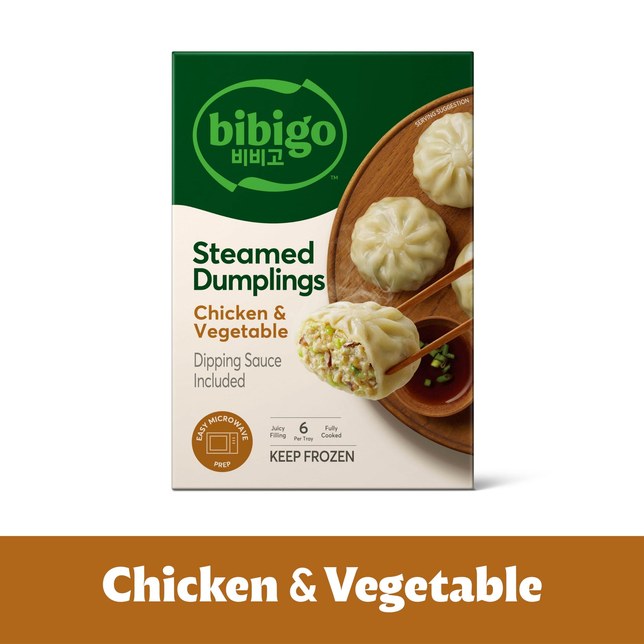Bibigo Chicken and Vegetable Steamed Dumplings, 6.6 Oz