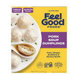 Feel Good Foods Pork Soup Dumplings Frozen - Gluten Free Dumplings with Savory Broth, Scallions and Ginger, Snacks & Appetizers, 6 Ounce