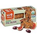 Kii Naturals Organic Artisan Crisps, Healthy Snack Crackers for Cheese & Charcuterie Boards; Non-GMO, USDA Organic, Kosher, No Preservatives - Fig