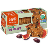 Kii Naturals Organic Artisan Crisps, Healthy Snack Crackers for Cheese & Charcuterie Boards; Non-GMO, USDA Organic, Kosher, No Preservatives - Fig