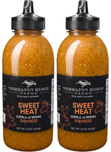 Terrapin Ridge Farms Sweet Heat Grill and Wing Squeeze - Tangy Mustard Citrus Sauce for BBQ, Pork, Poultry, and Wings - 16 Ounce Squeeze Bottle (Pack