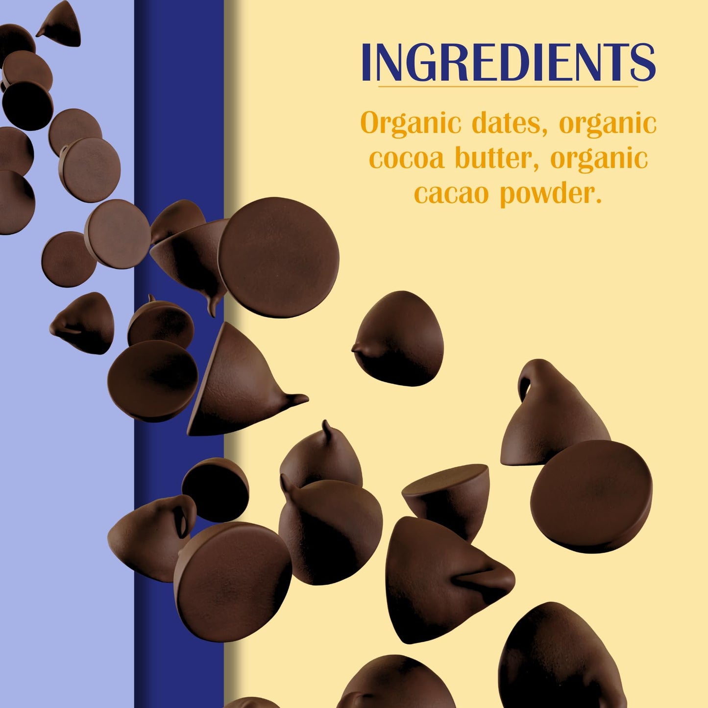 Bon Appesweet Date Sweetened Chocolate Chips - Deep Dark | 8 Ounce (Pack of 3) | Organic, Zero Added Sugar, 70% Cacao, Plant Based, Dairy Free, and Guilt Free!
