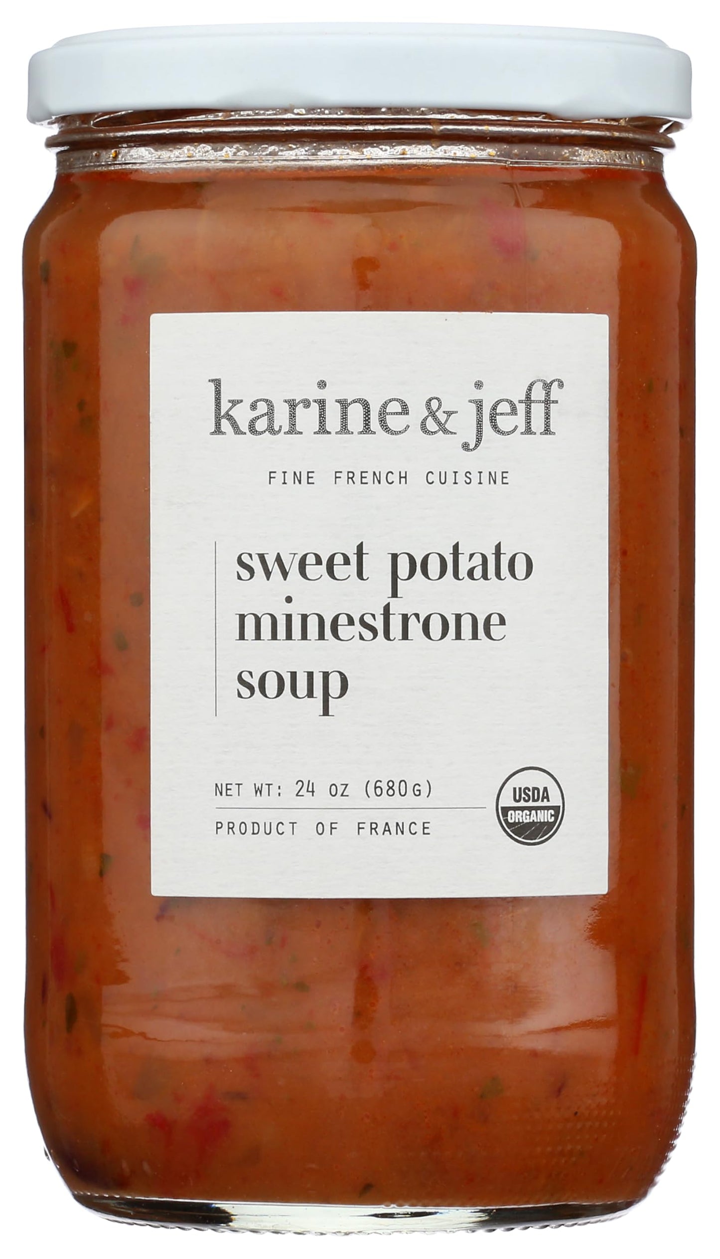 Karine & Jeff, Organic Sweet Potato Minestrone Soup, 16.9 Ounce