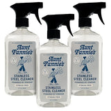 Aunt Fannie's Stainless Steel Spray Cleaner, Powered by Vinegar, Fingerprint and Residue Remover for Refrigerator, Dishwasher, Oven, Grill, Sink