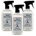 Aunt Fannie's Stainless Steel Spray Cleaner, Powered by Vinegar, Fingerprint and Residue Remover for Refrigerator, Dishwasher, Oven, Grill, Sink