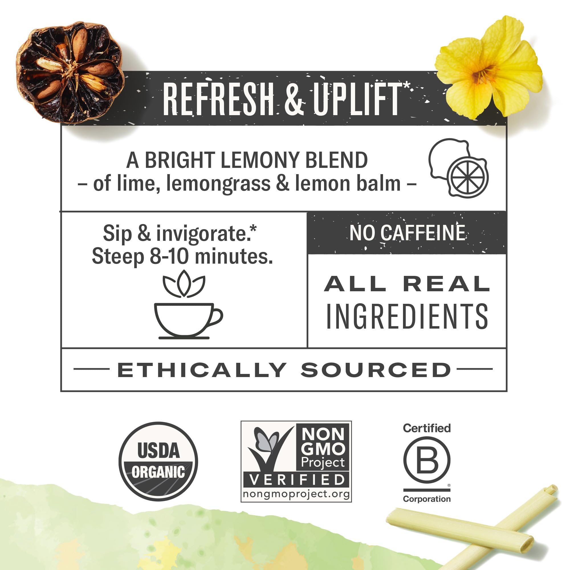 Numi Organic Damiana Herbal Tea Variety Pack - Relax, Focus & Uplift with Damiana, Butterfly Pea Flower, Lemon Balm, Gingko (Pack of 3), 16 Count
