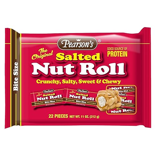 Pearsons Salted Nut Roll Bite Size 22 Pieces 11oz.