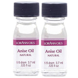 LorAnn Anise Oil Super StrengthNatural Flavor, 1 dram bottle (.0125 fl oz - 3.7 ml) - 2 pack