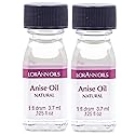 LorAnn Anise Oil Super StrengthNatural Flavor, 1 dram bottle (.0125 fl oz - 3.7 ml) - 2 pack