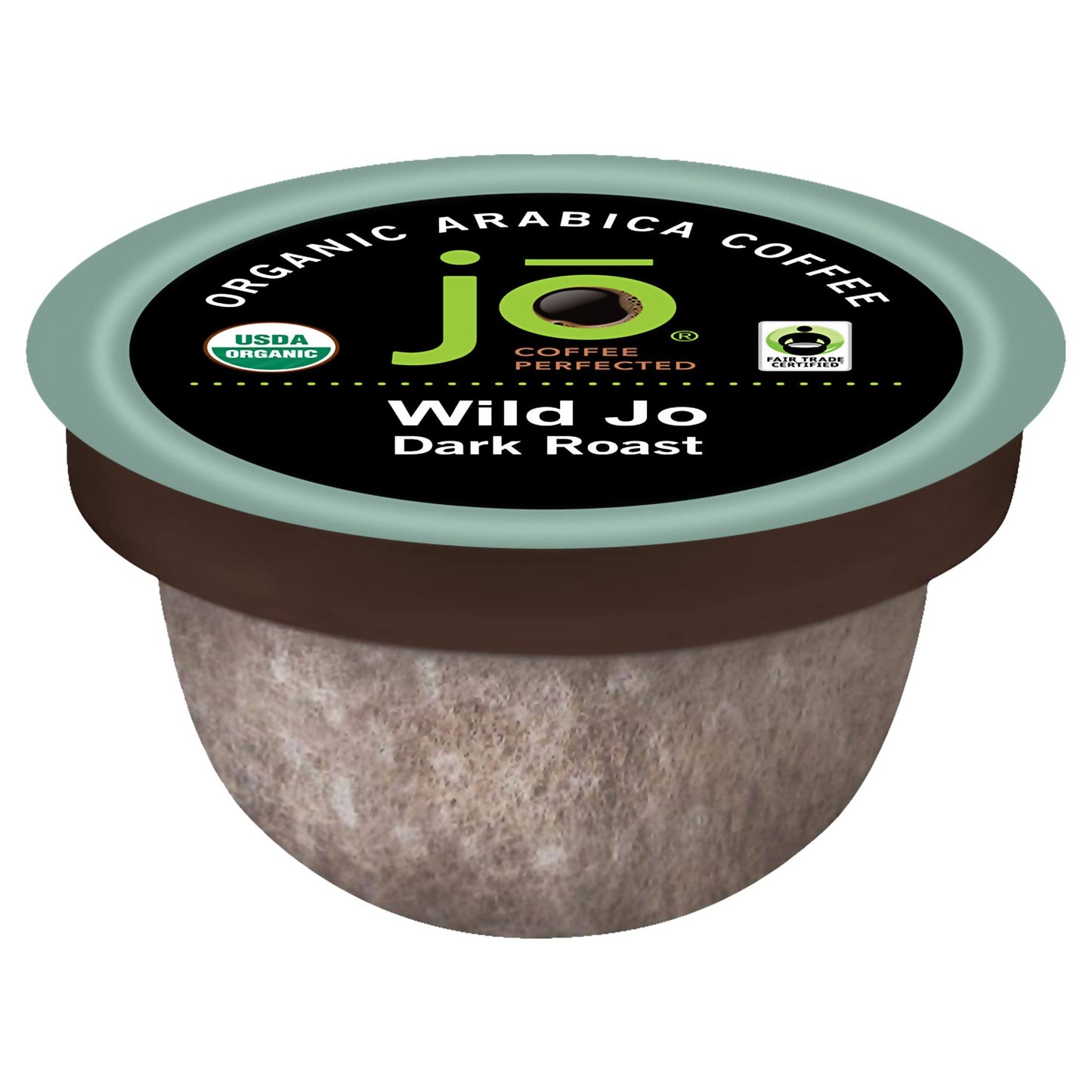 WILD JO: 12 Cup Organic Dark French Roast Compostable Coffee Pods for Keurig K-Cup Compatible Brewers | Bold Strong Rich Wicked Good | Eco-Friendly