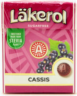 12 Pack Läkerol Cassis Black Current Sugar Free Pastilles 0.8-ounce Packages