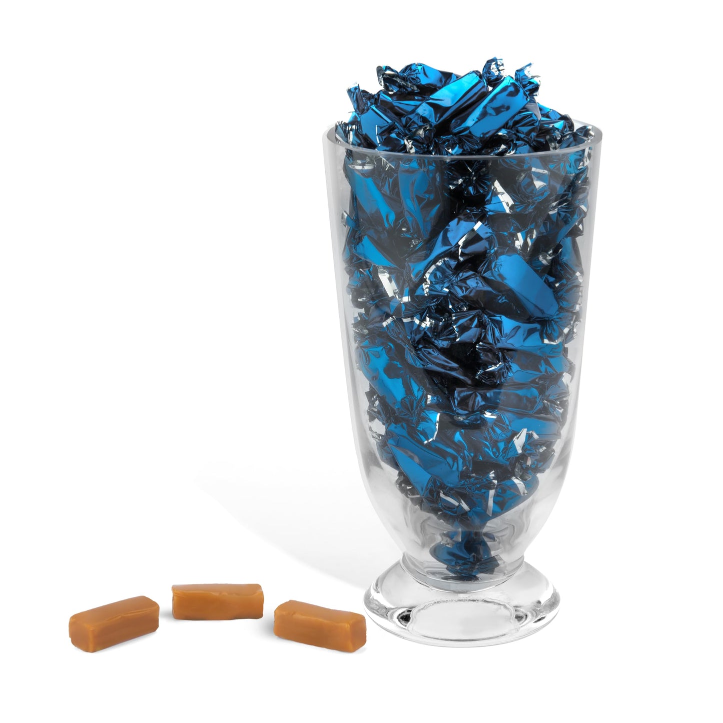 Candy Envy - Individually Wrapped Caramels - Navy Blue Wrapper - 2 Pound Bulk Navy Blue Candy