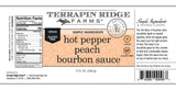 Terrapin Ridge Farms Hot Pepper Peach Bourbon Sauce - Sweet & Spicy Gourmet Glaze and Topping - 12 Fl Oz Bottle