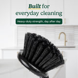 Cuisinart Dish Brush with Handle 2 Pack - Kitchen Scrub Brush for Dishes, Pots & Pans, Non-Scratch Dish Scrubber, Firm Bristles for Sink & Cookware
