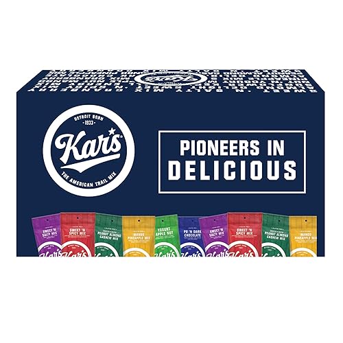 Kar’s Nuts Sweet ‘N Salty Trail Mix Variety Pack, Pack of 24 - Sweet ‘N Salty, Sweet ‘N Spicy, Peanut Butter ‘N Dark Chocolate - Individually Wrapped