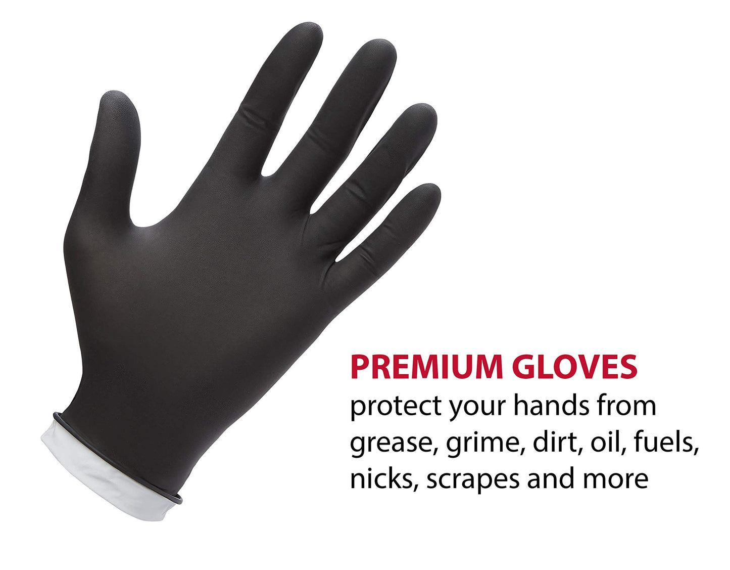 Venom Steel Nitrile Gloves, Rip Resistant Disposable Latex Free Black Gloves, 2 Layer Gloves, 6 mil Thick, X-Large (Pack of 500)