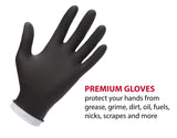 Venom Steel Nitrile Gloves, Rip Resistant Disposable Latex Free Black Gloves, 2 Layer Gloves, 6 mil Thick, X-Large (Pack of 500)