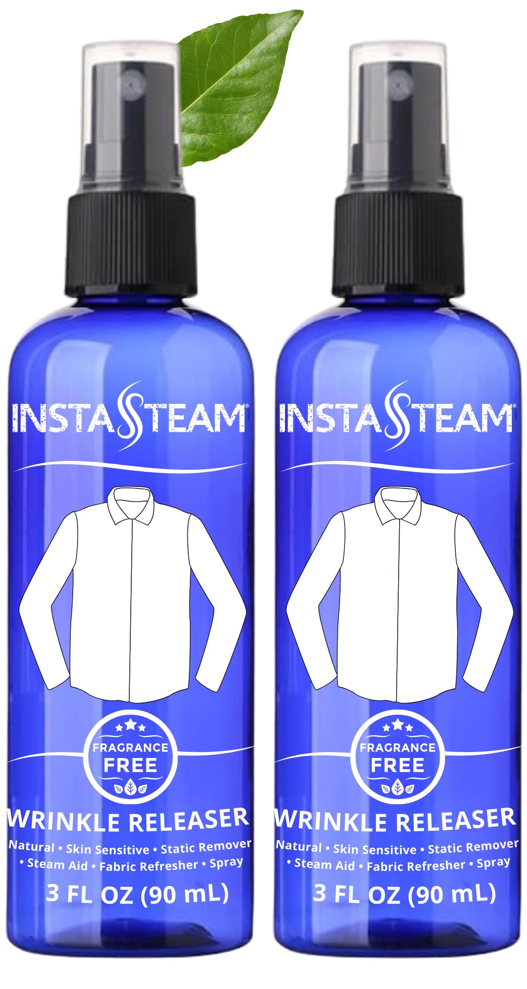 InstaSteam Clothes Wrinkle Release Spray Travel Size - Fragrance Free Wrinkle Release Mist - Fabric Deodorizer, Fabric Softener, & Anti Static Spray