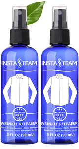 InstaSteam Clothes Wrinkle Release Spray Travel Size - Fragrance Free Wrinkle Release Mist - Fabric Deodorizer, Fabric Softener, & Anti Static Spray