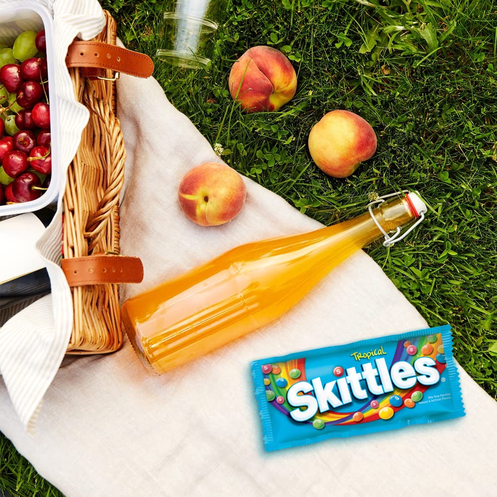 SKITTLES Candy, Tropical Bulk Candy 2.17-Ounce, 36 Packs of Individually Wrapped Candy Bulk Box